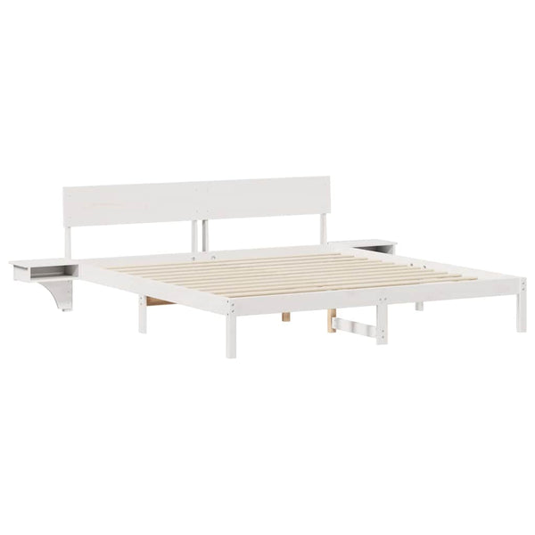 Valkoinen sängyn runko 6FT Super King Size Massiivinen mänty