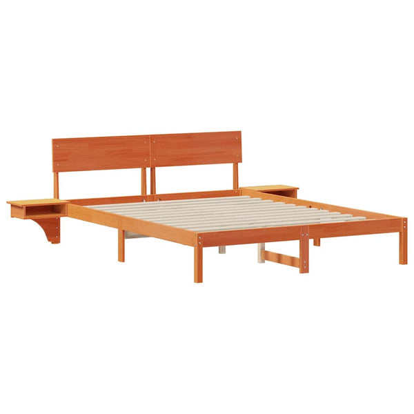Massiivinen mänty sängyn runko Vaha ruskea 5FT King Size