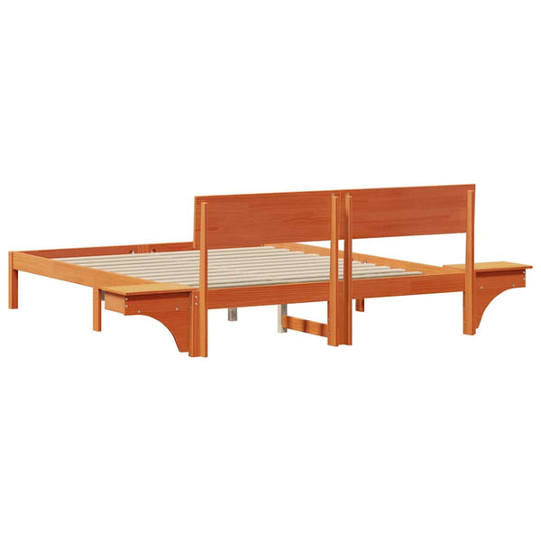 Massiivinen mänty sängyn runko Vaha ruskea 5FT King Size