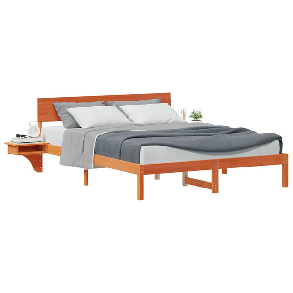 Massiivinen mänty sängyn runko Vaha ruskea 5FT King Size