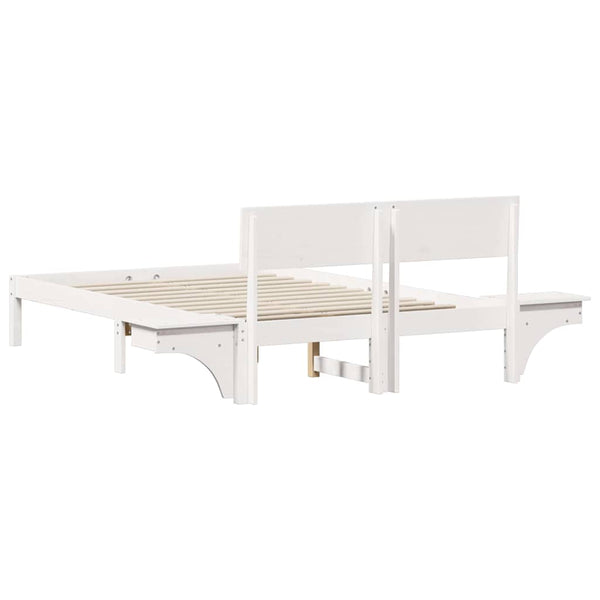 Sängyn runko pääty Valkoinen 120 x 200 cm massiivimänty
