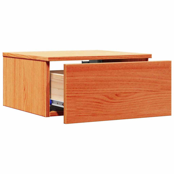 Yöpöytä 2 pcs Vaha ruskea 37 x 35 x 18,5 cm Täysi mänty