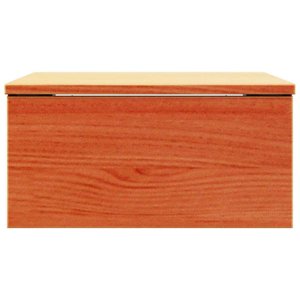 Yöpöytä 2 pcs Vaha ruskea 37 x 35 x 18,5 cm Täysi mänty