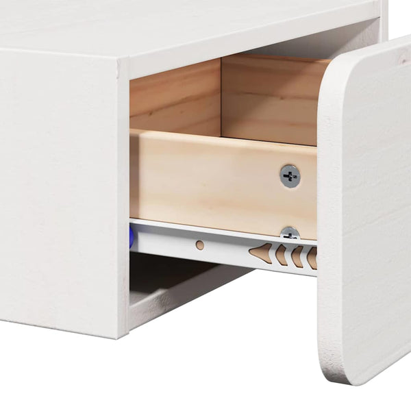 Yöpöytä 2 pcs Valkoinen 39 x 34 x 16,5 cm Täysi mänty