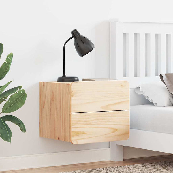 2 kpl yöpöytä Ruskea 39 x 34 x 33 cm Täysi mänty