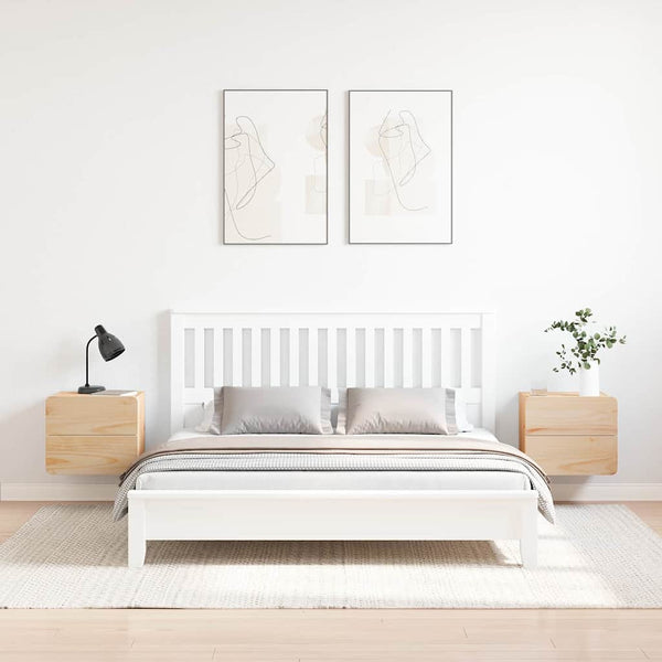 2 kpl yöpöytä Ruskea 39 x 34 x 33 cm Täysi mänty