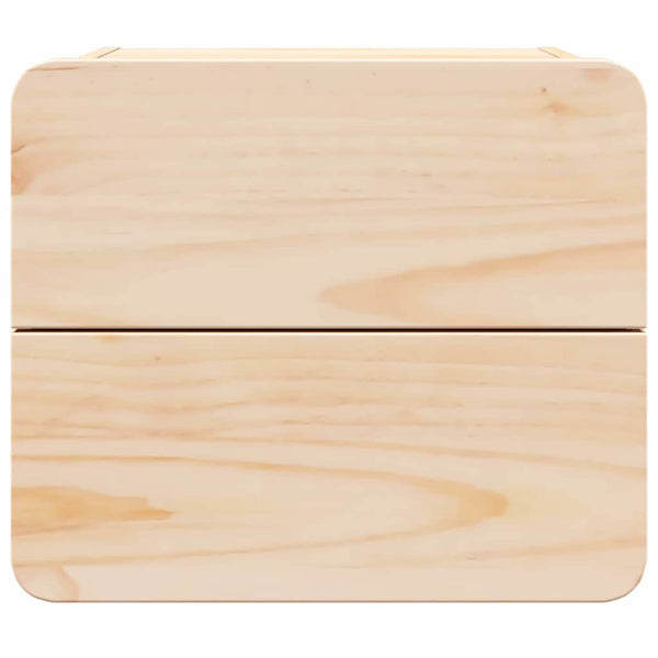 2 kpl yöpöytä Ruskea 39 x 34 x 33 cm Täysi mänty