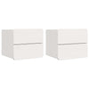 Yöpöytä 2 pcs Valkoinen 39 x 34 x 33 cm Täysi mänty