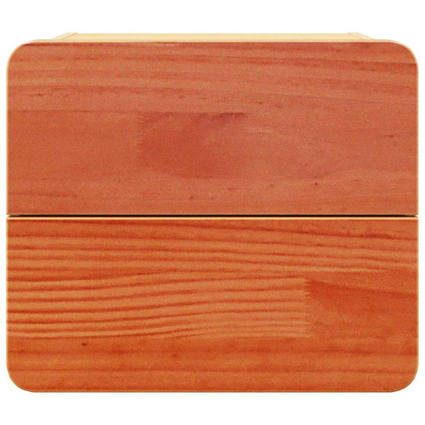 Ruskea yöpöytä 2 kpl 39 x 34 x 33 cm Täysi mänty