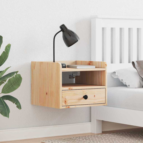 Yöpöytä laatikon kanssa Ruskea 38 x 36 x 29,5 cm Täysi mänty