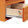 Yöpöytä 2 pcs Vaha ruskea 38 x 36 x 29,5 cm Täysi mänty