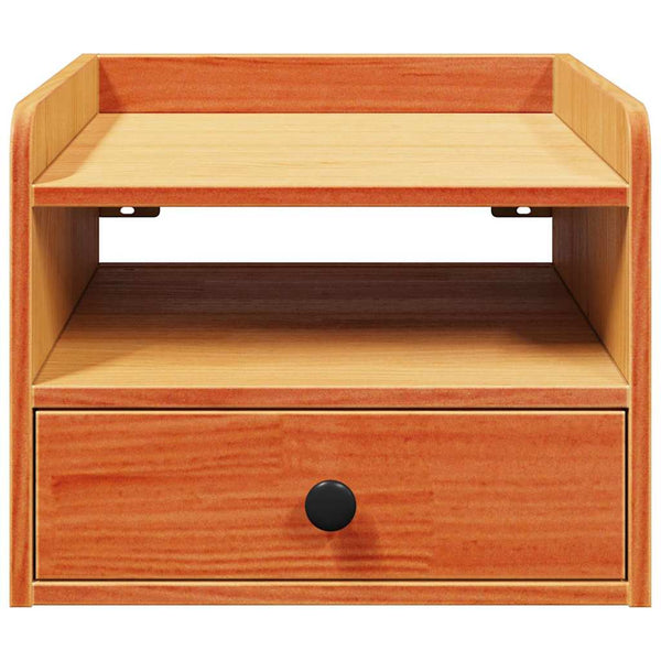 Yöpöytä 2 pcs Vaha ruskea 38 x 36 x 29,5 cm Täysi mänty
