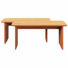 Sohvapöytä 2 kpl Vaha ruskea 100 x 69 x 35,5 cm Täysi mänty