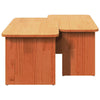 Sohvapöytä 2 kpl Vaha ruskea 100 x 69 x 35,5 cm Täysi mänty