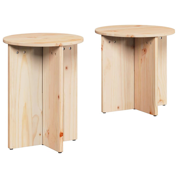 Sohvapöytä 2 kpl Luonnollinen 41.5 x 41.5 x 46 cm