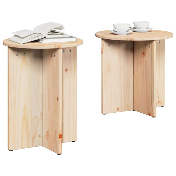 Sohvapöytä 2 kpl Luonnollinen 41.5 x 41.5 x 46 cm