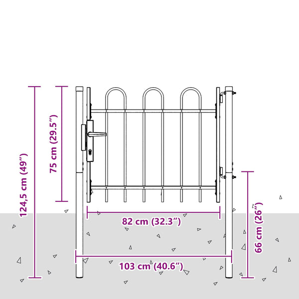 Aitausportti BOXTEL 103 x 124,5 cm Jauhemaalattu Teräs Harmaa