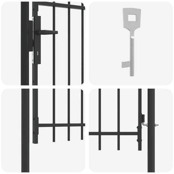 Aitausportti BOXTEL 103 x 175 cm Jauhemaalattu Teräs Harmaa