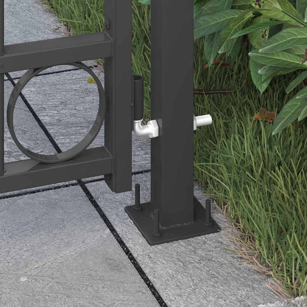 Aitalatu ASSEN 200 x 88 x 14 cm Teräs Harmaa Lukittava