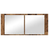 LED Peilikaappi Vanha puu 100 x 12 x 45 cm Tekninen puu