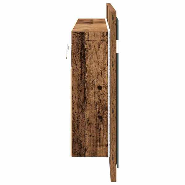 LED Peilikaappi Vanha puu 100 x 12 x 45 cm Tekninen puu