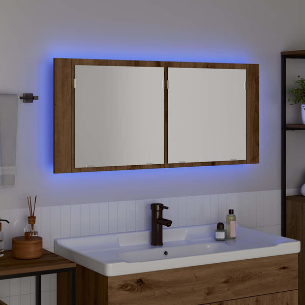 LED Peilikaappi Artisan tammi 100 x 12 x 45 cm Tekninen puu