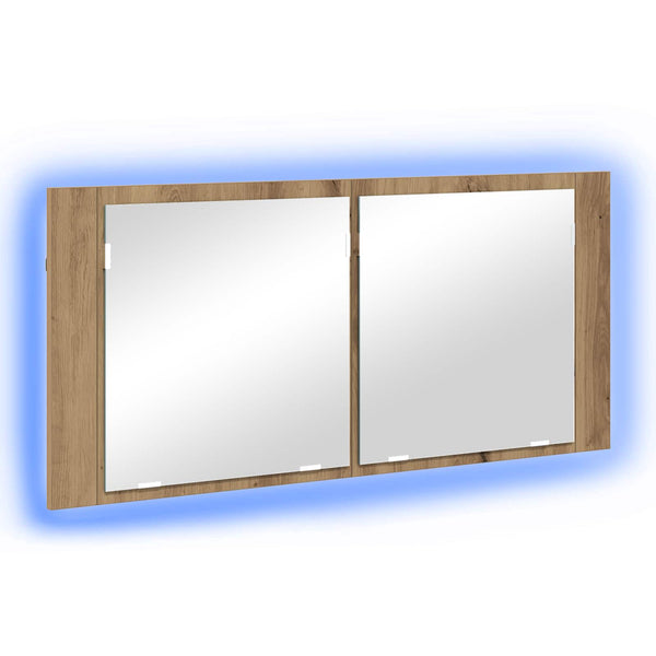 LED Peilikaappi Artisan tammi 100 x 12 x 45 cm Tekninen puu
