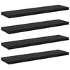 Hyllylevy 3 tasoa 4 kpl 40 x 10 x 1,5 cm Tekninen puu Musta