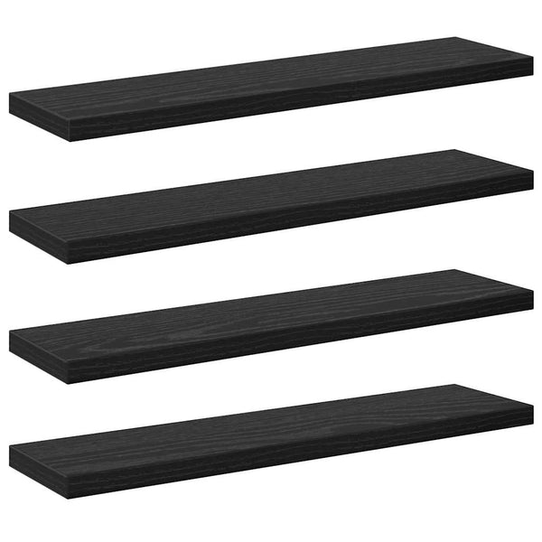 Hyllylevy 3 tasoa 4 kpl 40 x 10 x 1,5 cm Tekninen puu Musta