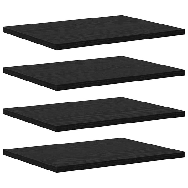Hyllylevy 3 tasoa 4 kpl 40 x 30 x 1,5 cm Tekninen puu Musta