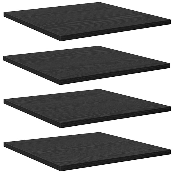 Hyllylevy 3 tasoa 4 kpl 40 x 40 x 1,5 cm Tekninen puu Musta