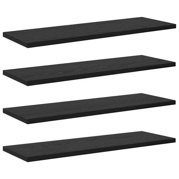 Hyllylevy 3 tasoa 4 kpl 60 x 20 x 1,5 cm Tekninen puu Musta