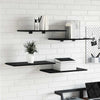 Hyllylevy 3 tasoa 4 kpl 60 x 30 x 1,5 cm Tekninen puu Musta