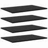 Hyllylevy 3 tasoa 4 kpl 60 x 40 x 1,5 cm Tekninen puu Musta
