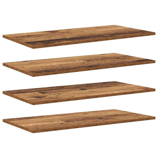 Hyllylevy 3 tasoa 4 kpl 80 x 40 x 1,5 cm Tekninen puu Ruskea