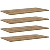 Hyllylevy 3 tasoa 4 kpl 80 x 40 x 1,5 cm Tekninen puu Ruskea