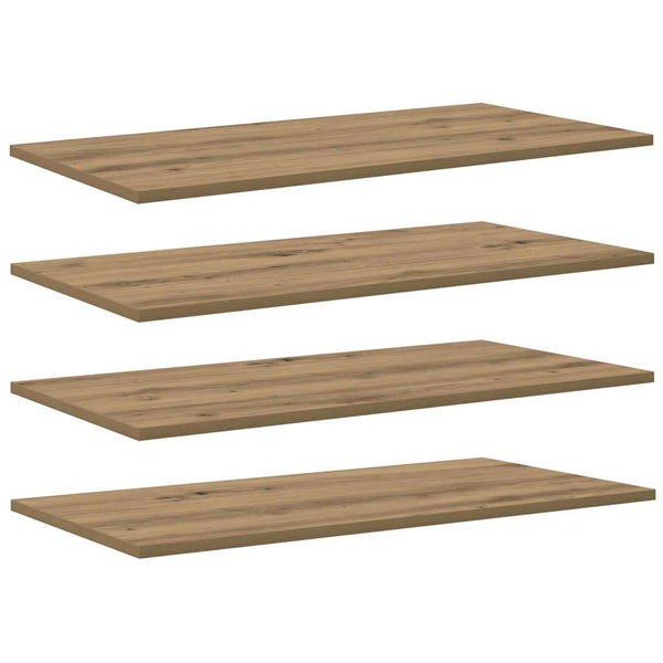 Hyllylevy 3 tasoa 4 kpl 80 x 40 x 1,5 cm Tekninen puu Ruskea