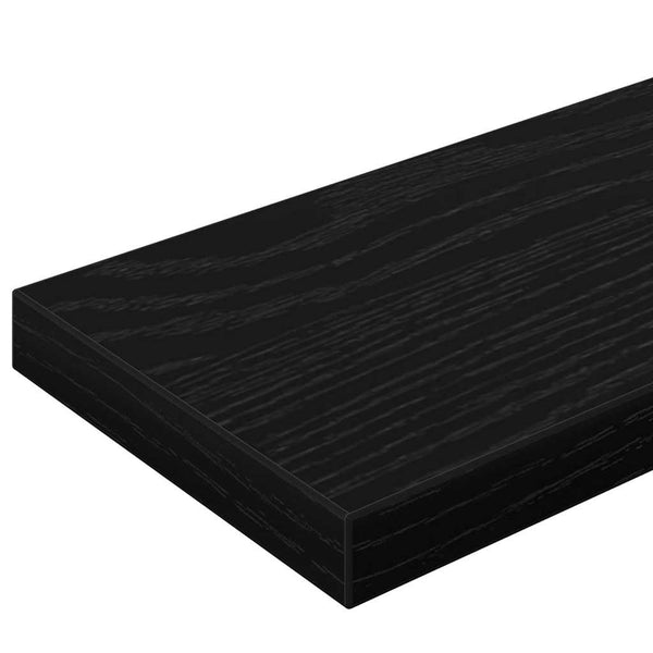 Hyllylevy 3 tasoa 4 kpl 100 x 10 x 1,5 cm Tekninen puu Musta