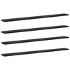 Hyllylevy 3 tasoa 4 kpl 100 x 10 x 1,5 cm Tekninen puu Musta