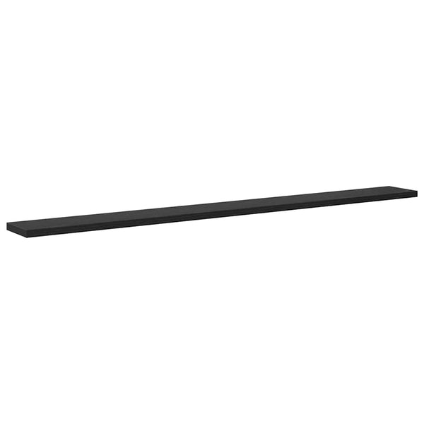 Hyllylevy 3 tasoa 4 kpl 100 x 10 x 1,5 cm Tekninen puu Musta