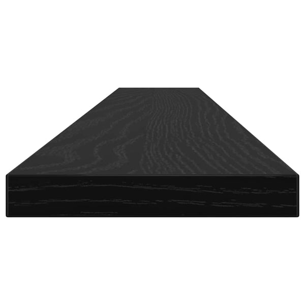 Hyllylevy 3 tasoa 4 kpl 100 x 10 x 1,5 cm Tekninen puu Musta