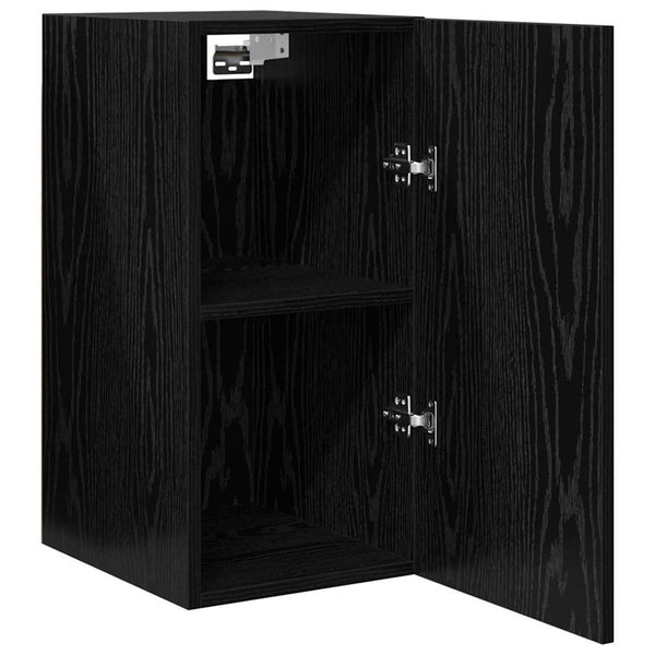 Seinä TV Kaappi 2 pcs Musta tammi. 30,5 x 30 x 60 cm