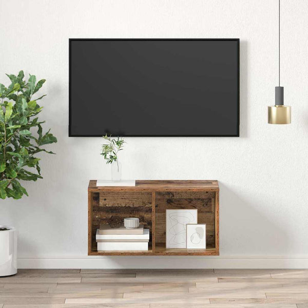 TV-tasosetti Vanha Puu 37 x 37 x 72 cm Tekninen puu