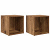 TV-tasosetti 2 pcs Vanha Puu 37 x 35 x 37,5 cm Tekninen puu