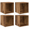 TV-tasosetti 4 pcs Vanha Puu 37 x 35 x 37,5 cm Tekninen puu