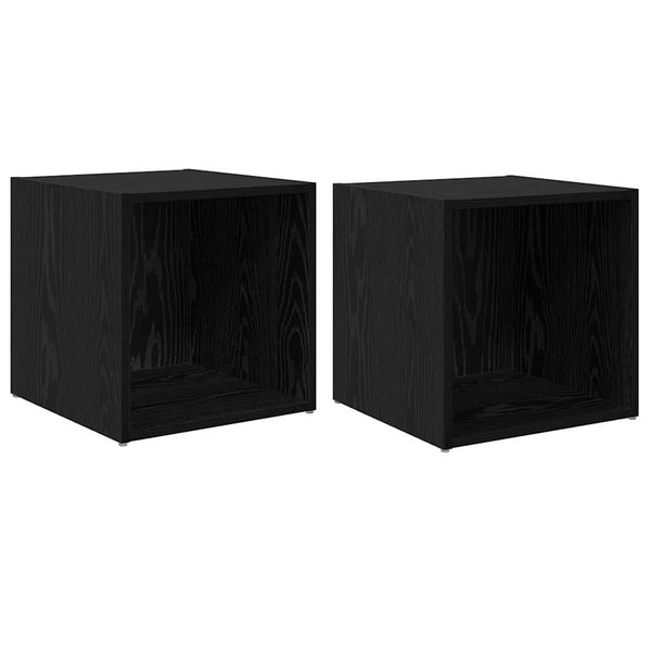 TV-tasosetti 2 pcs Musta 37 x 35 x 37,5 cm Tekninen puu