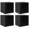 TV-tasosetti 4 pcs Musta 37 x 35 x 37,5 cm Tekninen puu