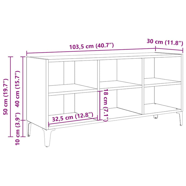 Mustat TV-tasot 69,5 x 30 x 50 cm Teknistä puuta