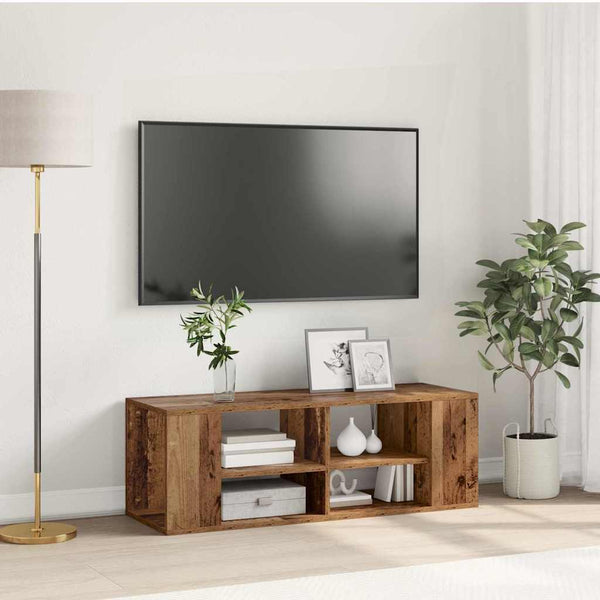 TV-tasosetti Vanha Puu 102 x 35 x 35 cm Tekninen puu