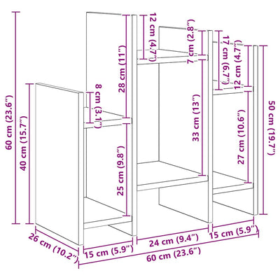 Sivukaappi Dodre 60x26x60cm (vanha puu, puinen)